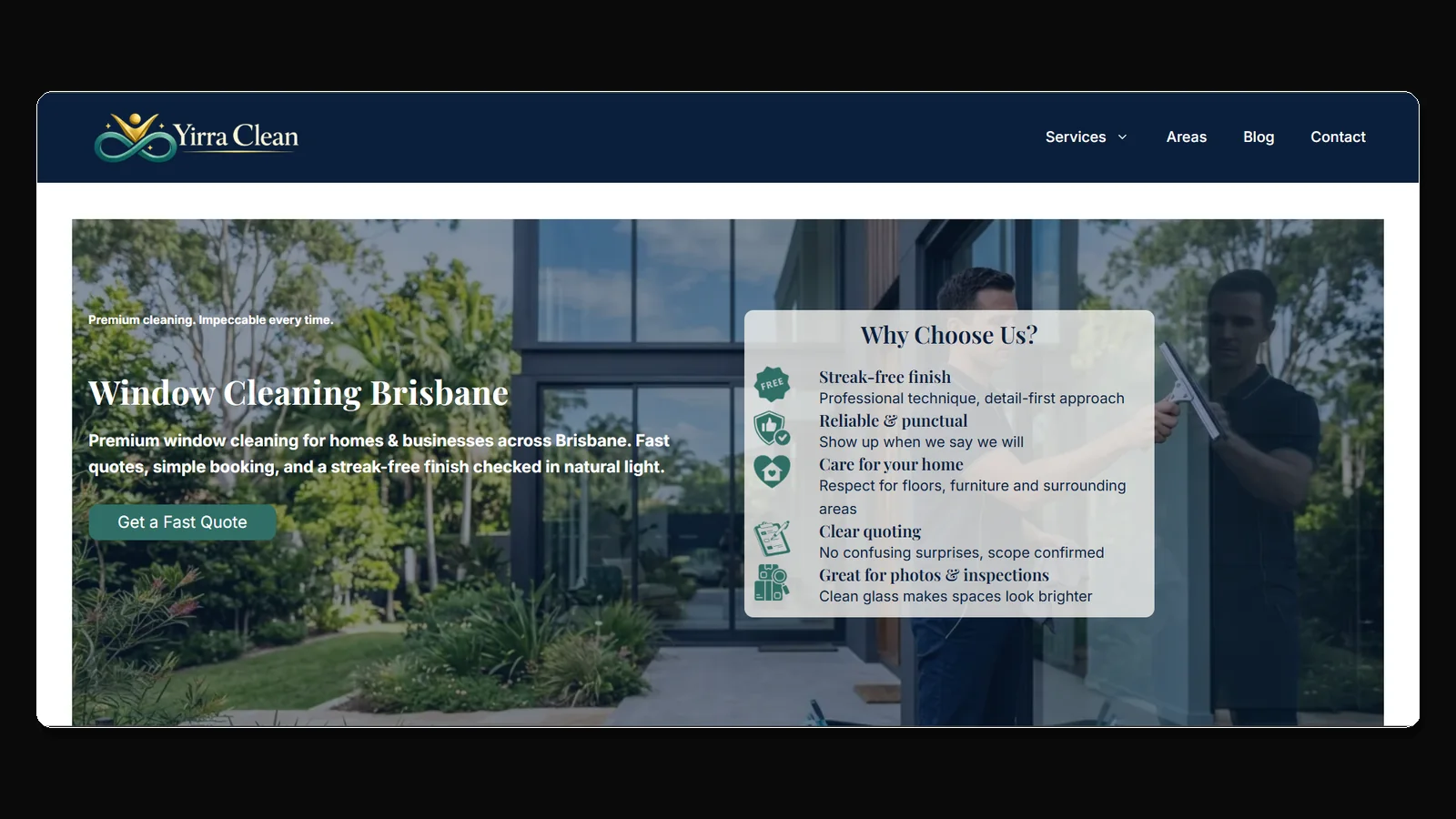 Diseño web y SEO Local para Yirra Clean en Brisbane